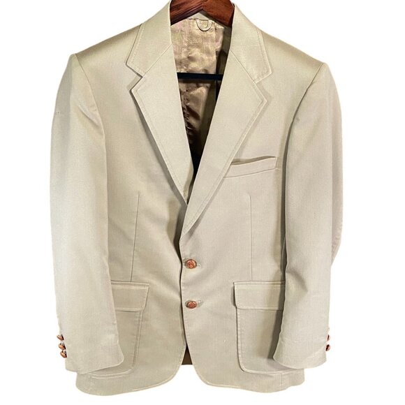 Levis Tailored Classics Mens Beige Blazer Jacket 38R Single Breasted - Picture 1 of 16